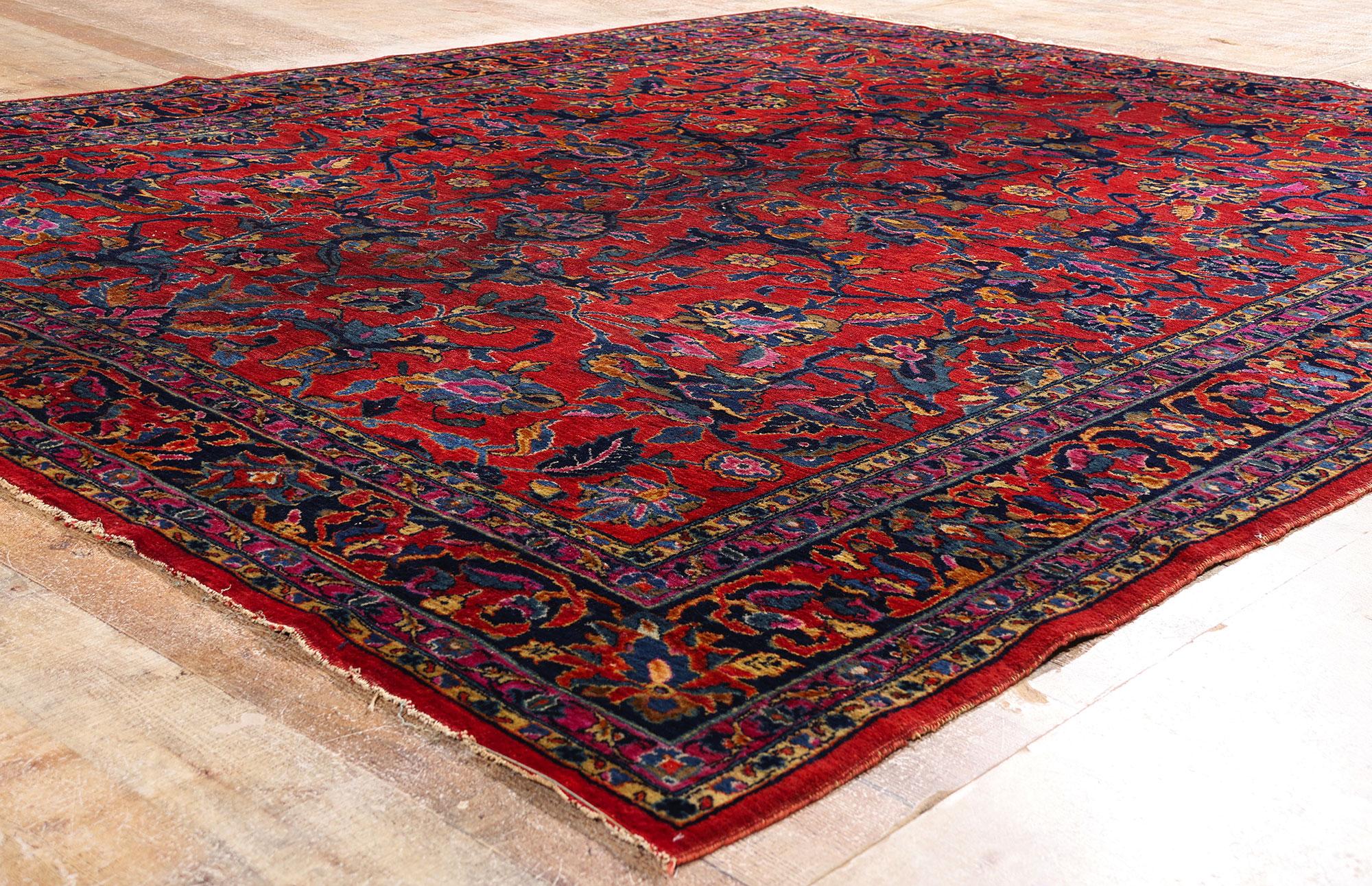 1920's Persian Mohajeran Sarouk Carpet with Modern Style For Sale 1