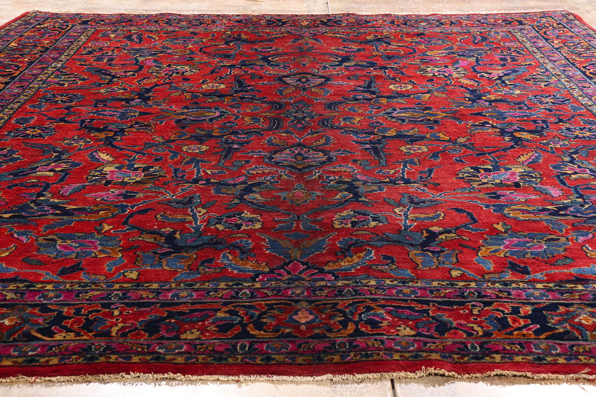 1920's Persian Mohajeran Sarouk Carpet with Modern Style For Sale 2