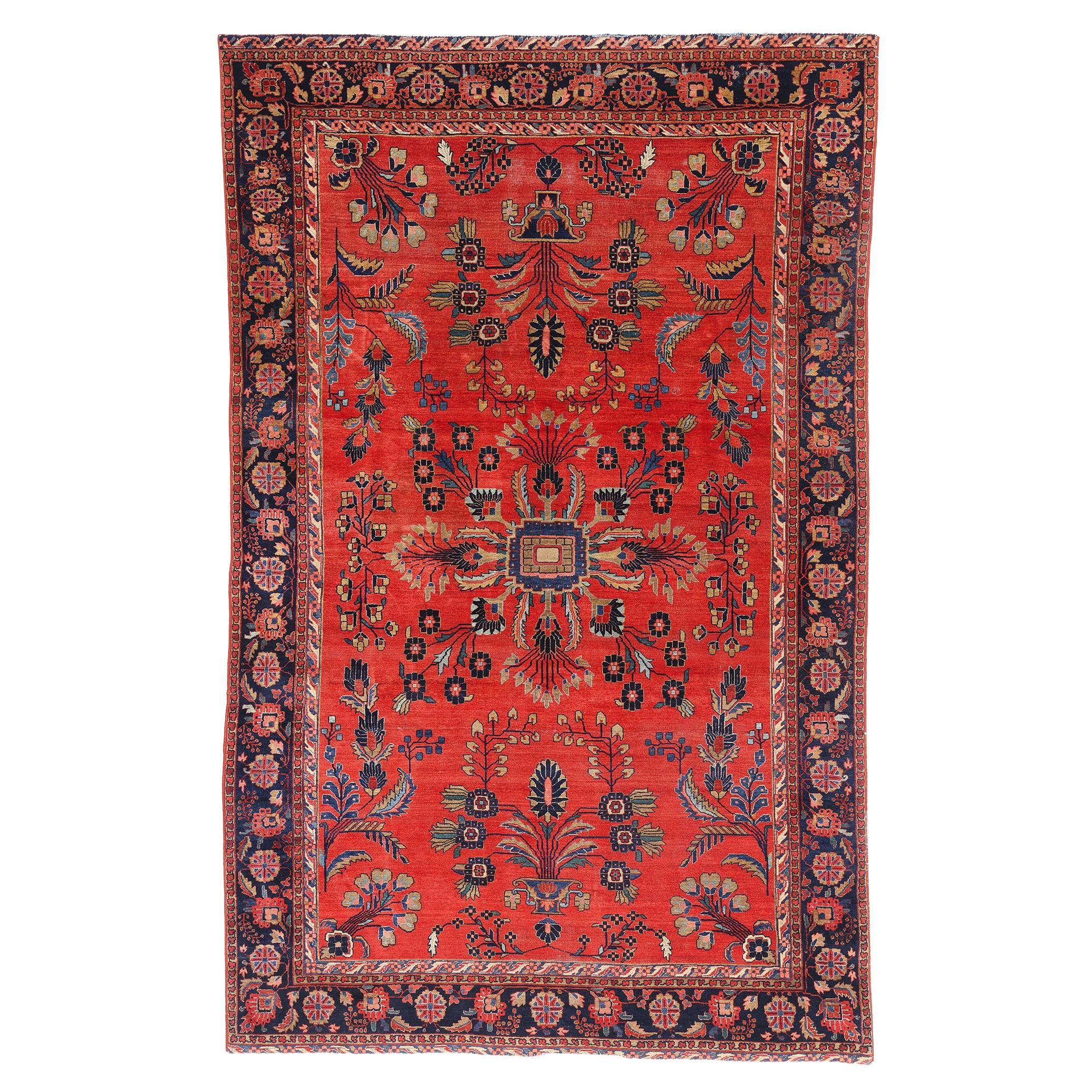 1920's Persian Mohajeran Sarouk Carpet with Modern Style