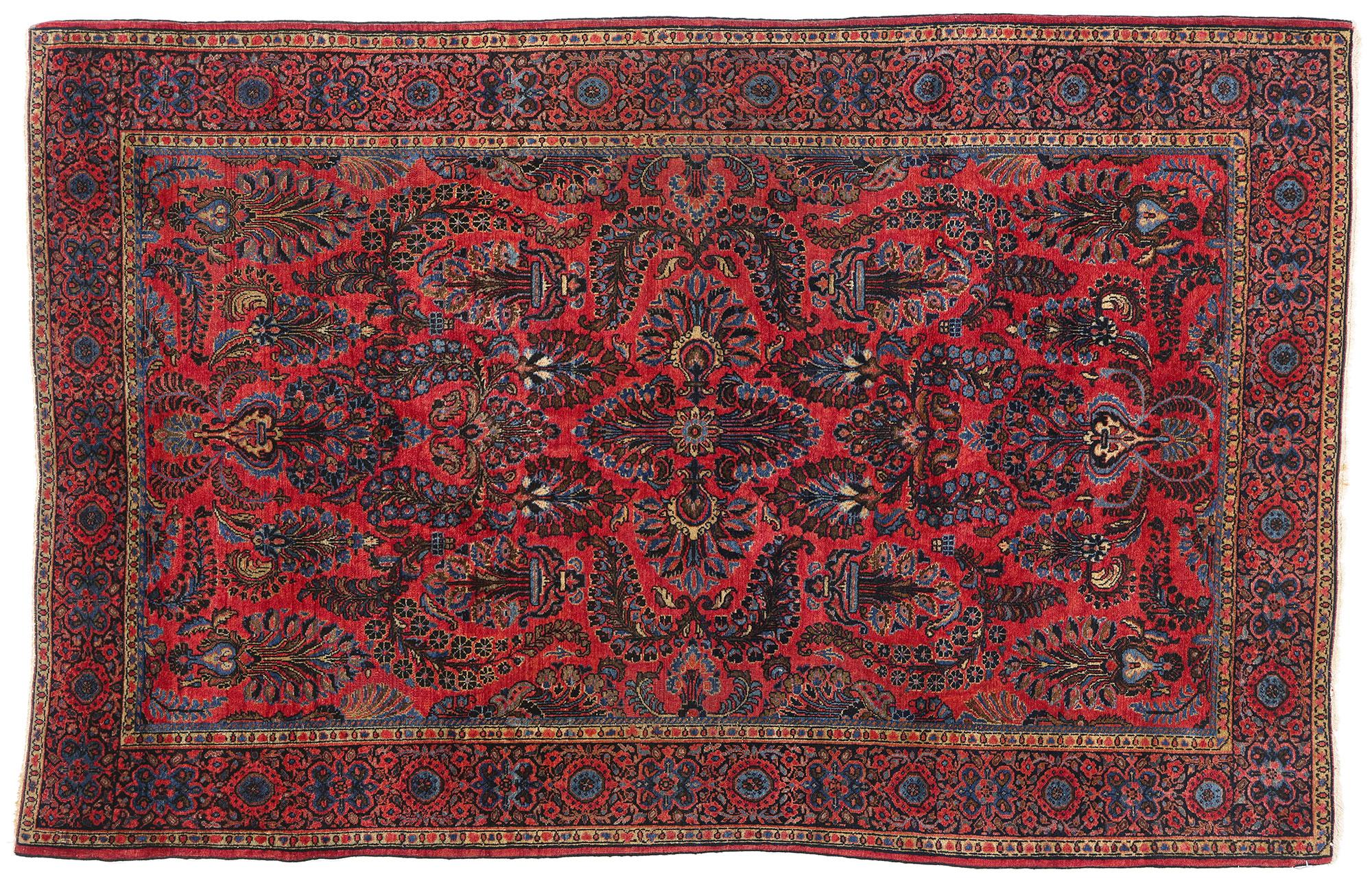 Persischer Sarouk-Teppich aus den 1920er Jahren im traditionellen Stil im Angebot 3