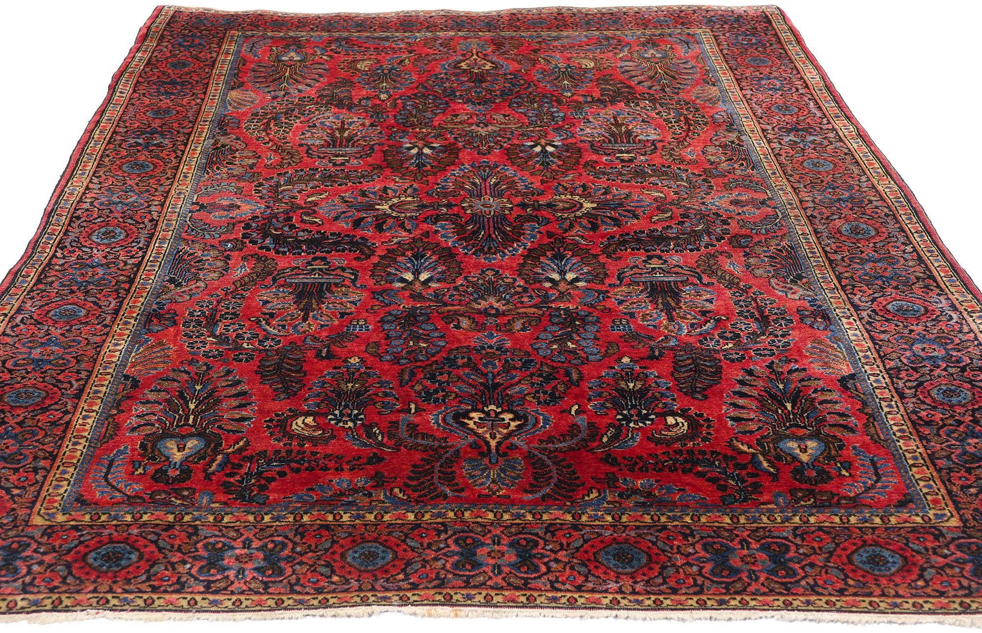 Persischer Sarouk-Teppich aus den 1920er Jahren im traditionellen Stil (Empire) im Angebot