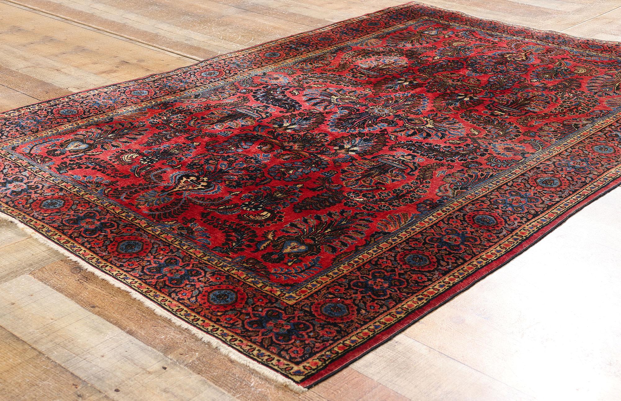 Persischer Sarouk-Teppich aus den 1920er Jahren im traditionellen Stil (Wolle) im Angebot
