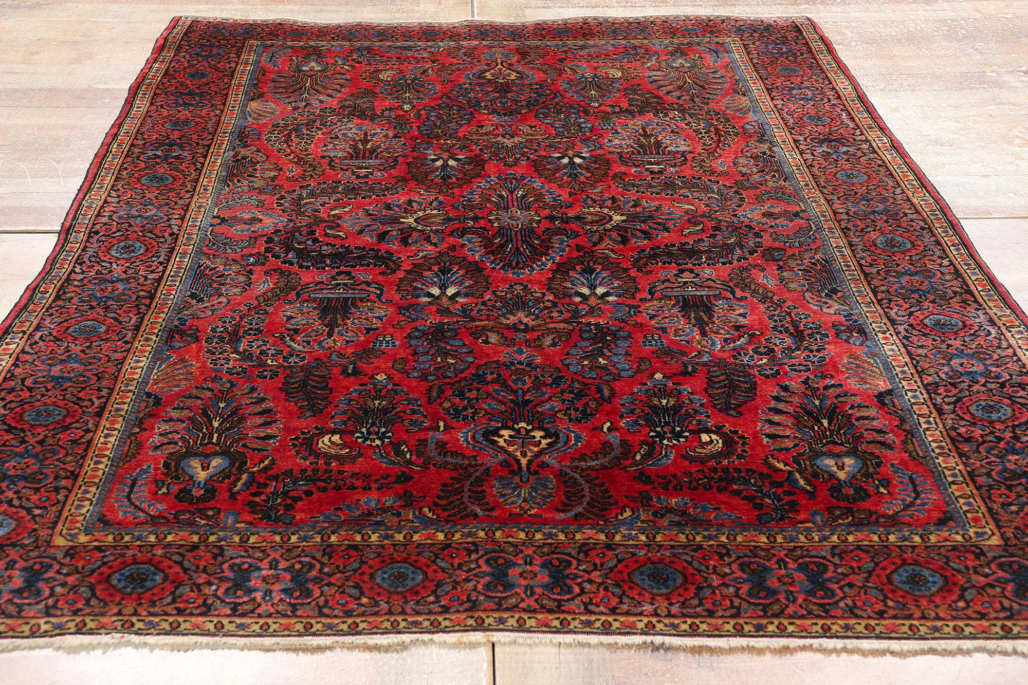 Persischer Sarouk-Teppich aus den 1920er Jahren im traditionellen Stil im Angebot 1