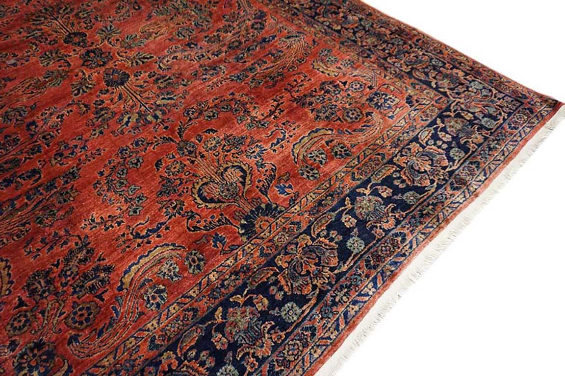 Early 20th Century 1920s Persian Sarouk Mohajeran Carpet For Sale