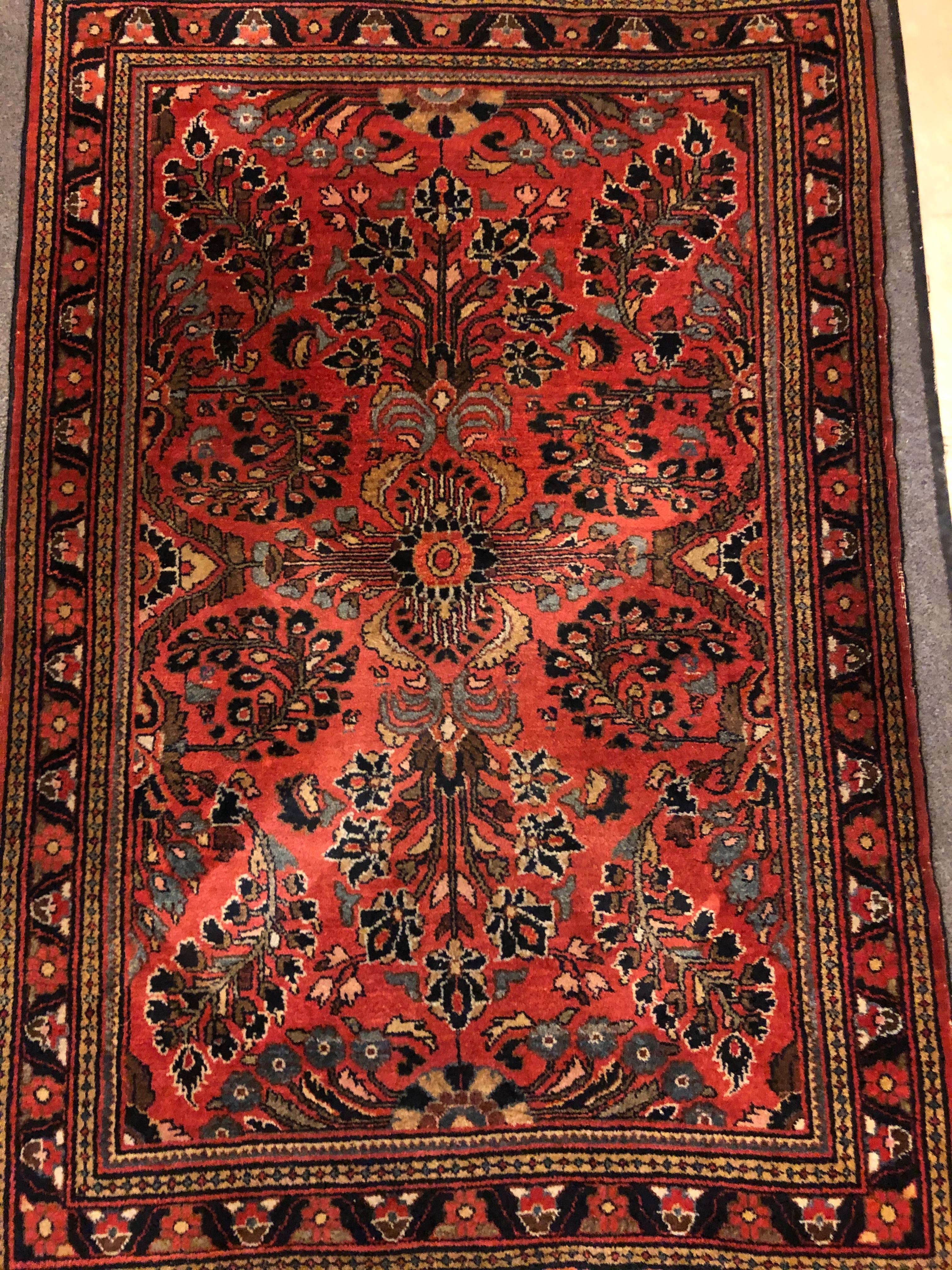 Early 20th Century 1920s Persian Sarouk Rug