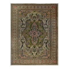 Tappeto persiano in lana di Sultanabad degli anni '20, tappeto floreale annodato a mano, 12' × 15′6″