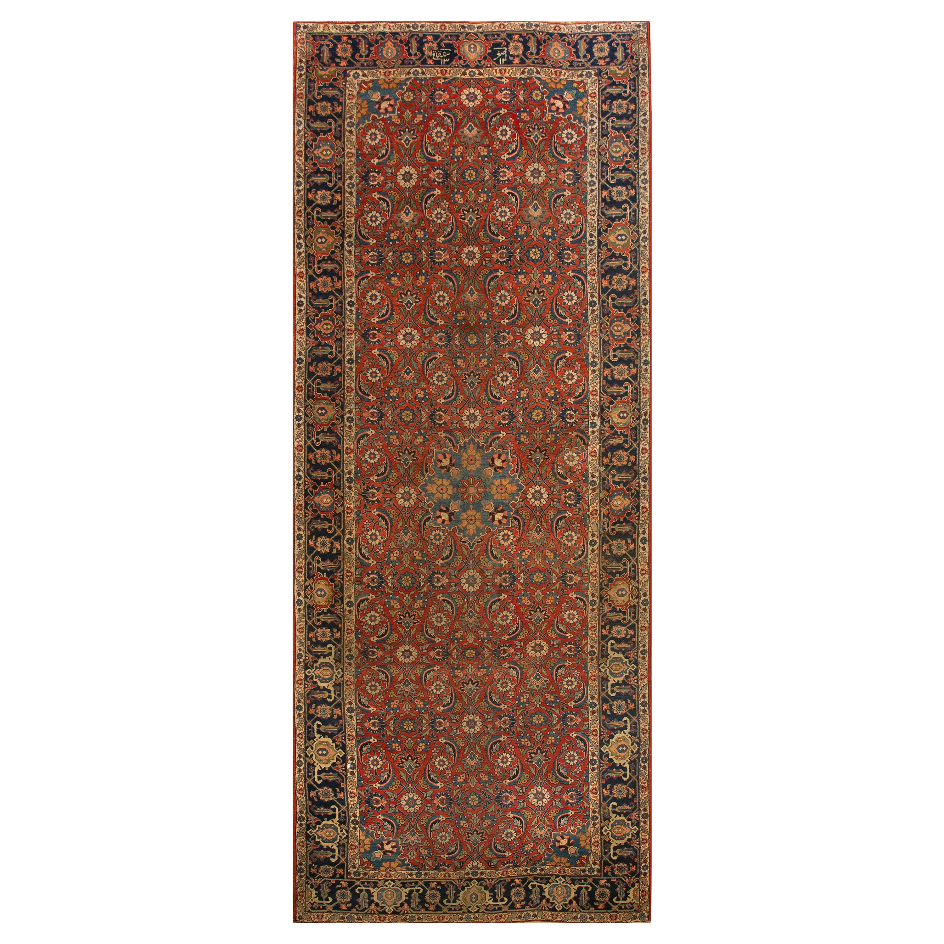 Tappeto persiano Tabriz degli anni '20 ( 7'4" x 18' - 223 x 548 cm )