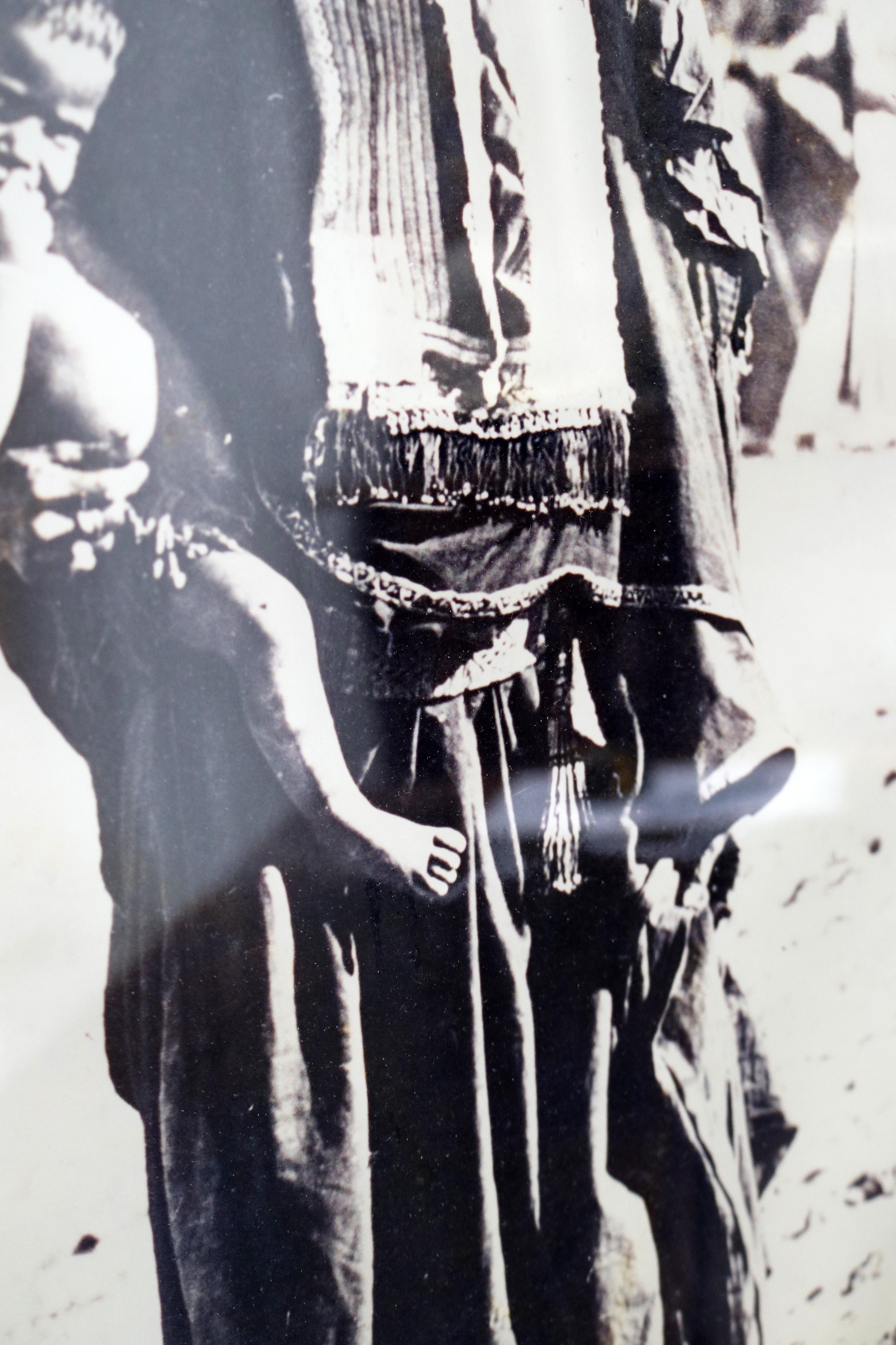 1920s Photo of Arab Woman Wearing a Burqa and Holding a Child For Sale 1