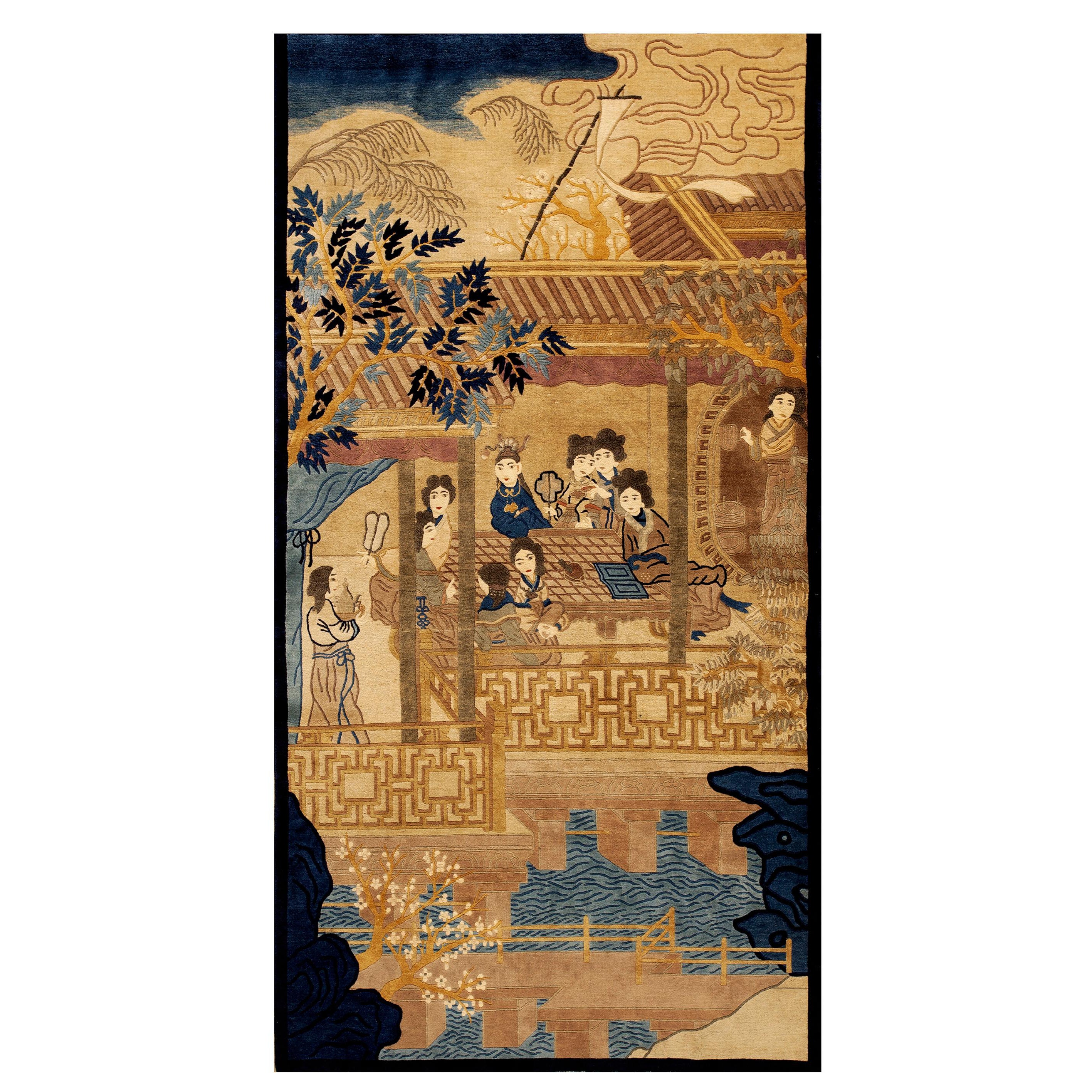 Tapis de Pékin chinois des années 1920 ( 4' 6''x 9' 1'' - 137 x 276 ) en vente