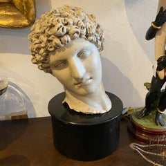 1920s Plaster Italian Cast Head of A Roman Emperor