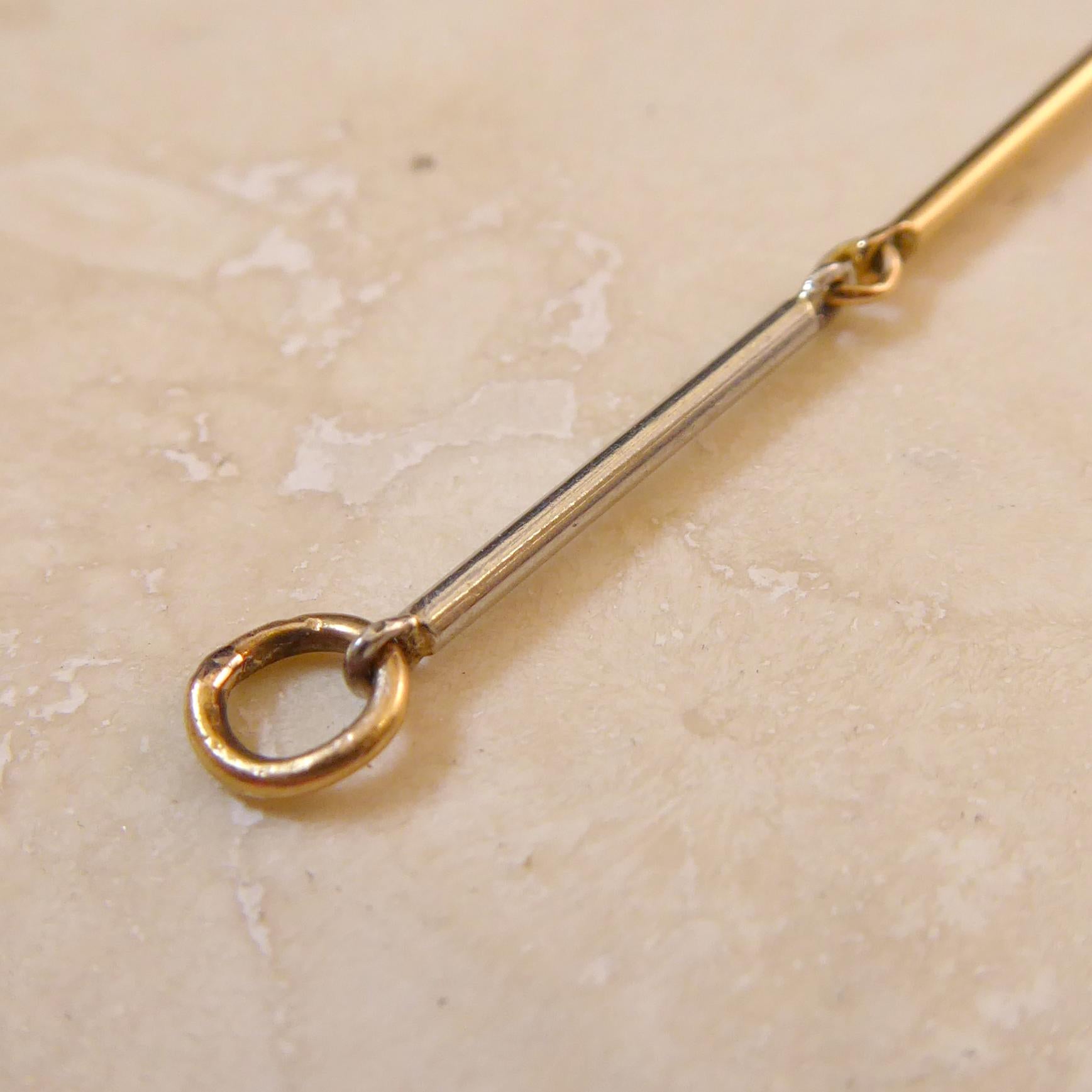 1920s Platinum and Gold Albert Watch Chain Bracelet, Swivel Clip Catch In Good Condition In Yorkshire, West Yorkshire