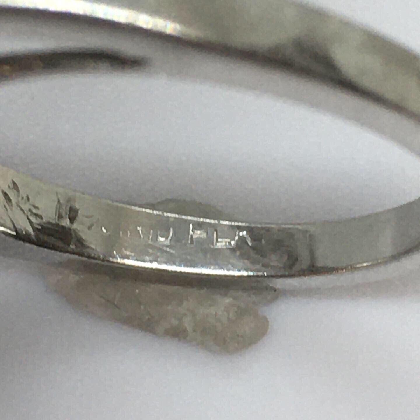 1920s Platino Art Deco 1 Quilate Diamante Antiguo Anillo Hecho a Mano Americano Tamaño 5.75 Art Decó en venta