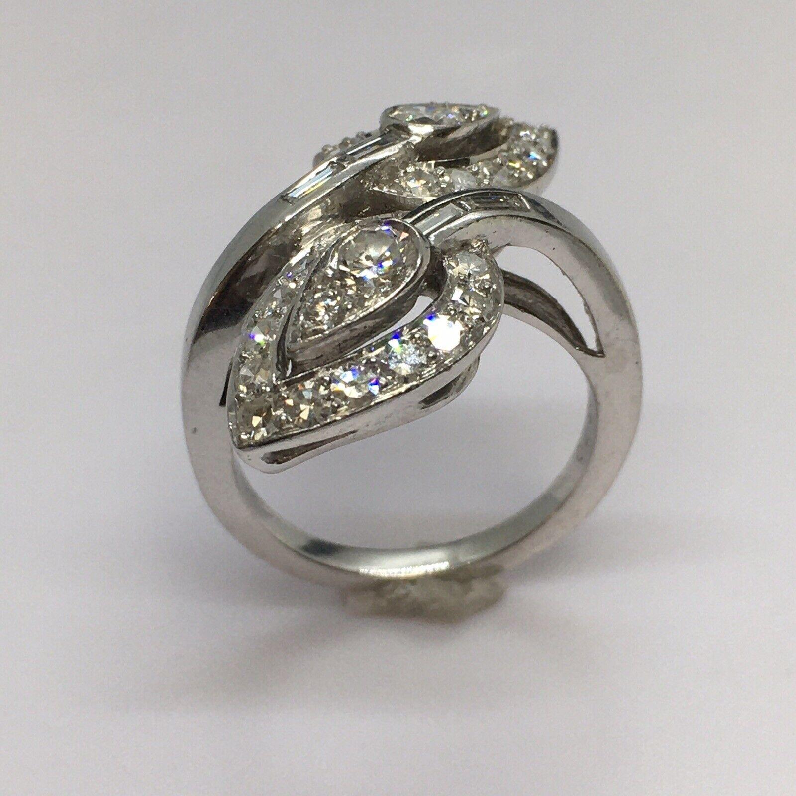 1920s Platino Art Deco 1 Quilate Diamante Antiguo Anillo Hecho a Mano Americano Tamaño 5.75 en venta 1