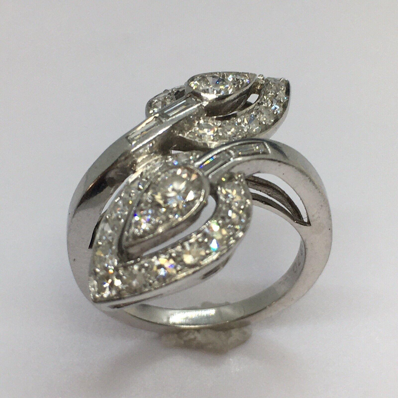 1920s Platino Art Deco 1 Quilate Diamante Antiguo Anillo Hecho a Mano Americano Tamaño 5.75 en venta 3