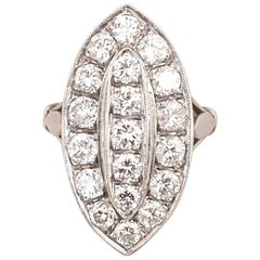 1920s Platinum Art Deco Diamond Ring