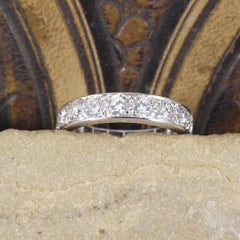 1920s Platinum Eternity Ring Set with 2.40 Carat Diamonds