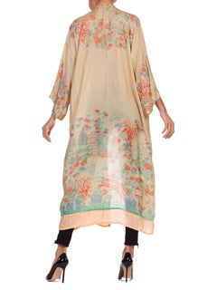 1920s Pongee Silk Asian Kimono