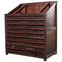 1920s Printers Cabinet / Drawer Unit with a Quantity of Original Letterpress Ty