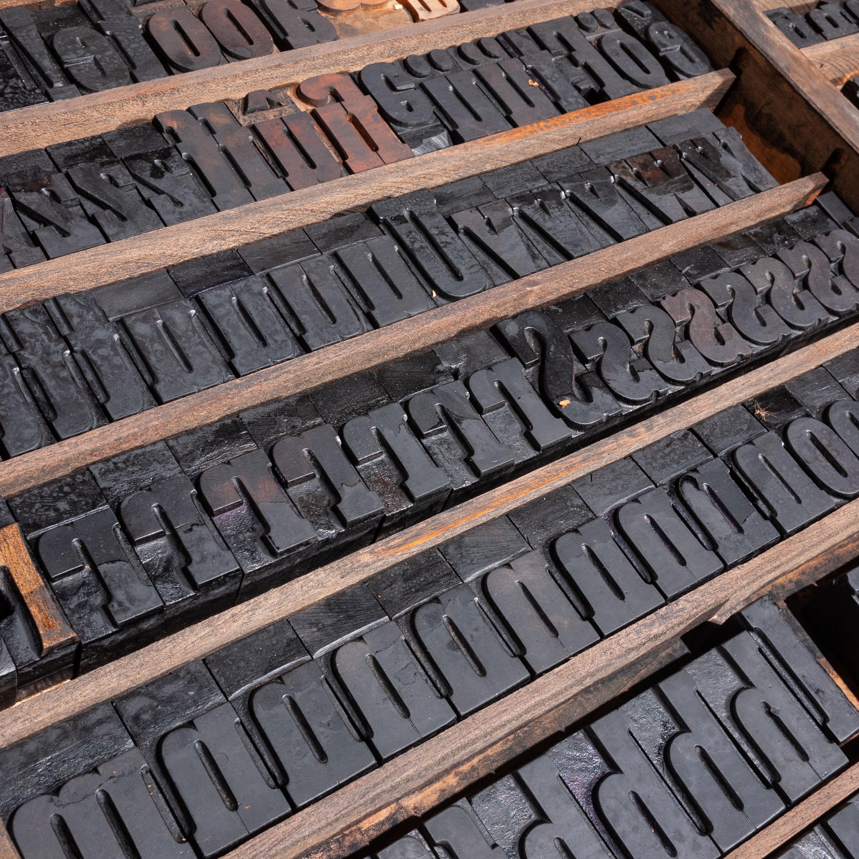 letterpress drawer shelf