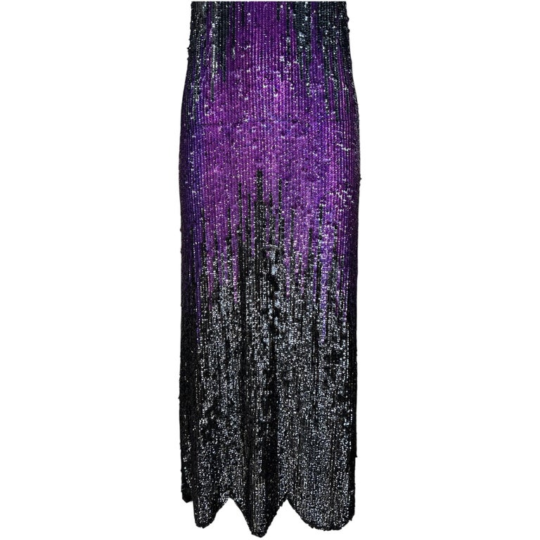 purple and black ombre dress Lace-Up Ombre Purple Long A-Line Prom Dress C1251 Purple / 00