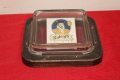 1920s Raleigh Cigarette Paper Weight or Coin Tray