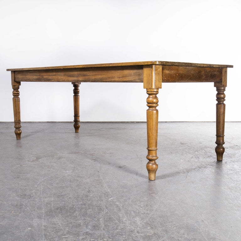British 1920’s Rectangular Dining Table English Elm, Two Metre For Sale