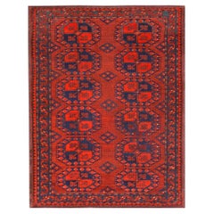 1920s Red Color with Tribal Guls Antique Persian Baluch Rug 3
6" x 4
6" Carpet