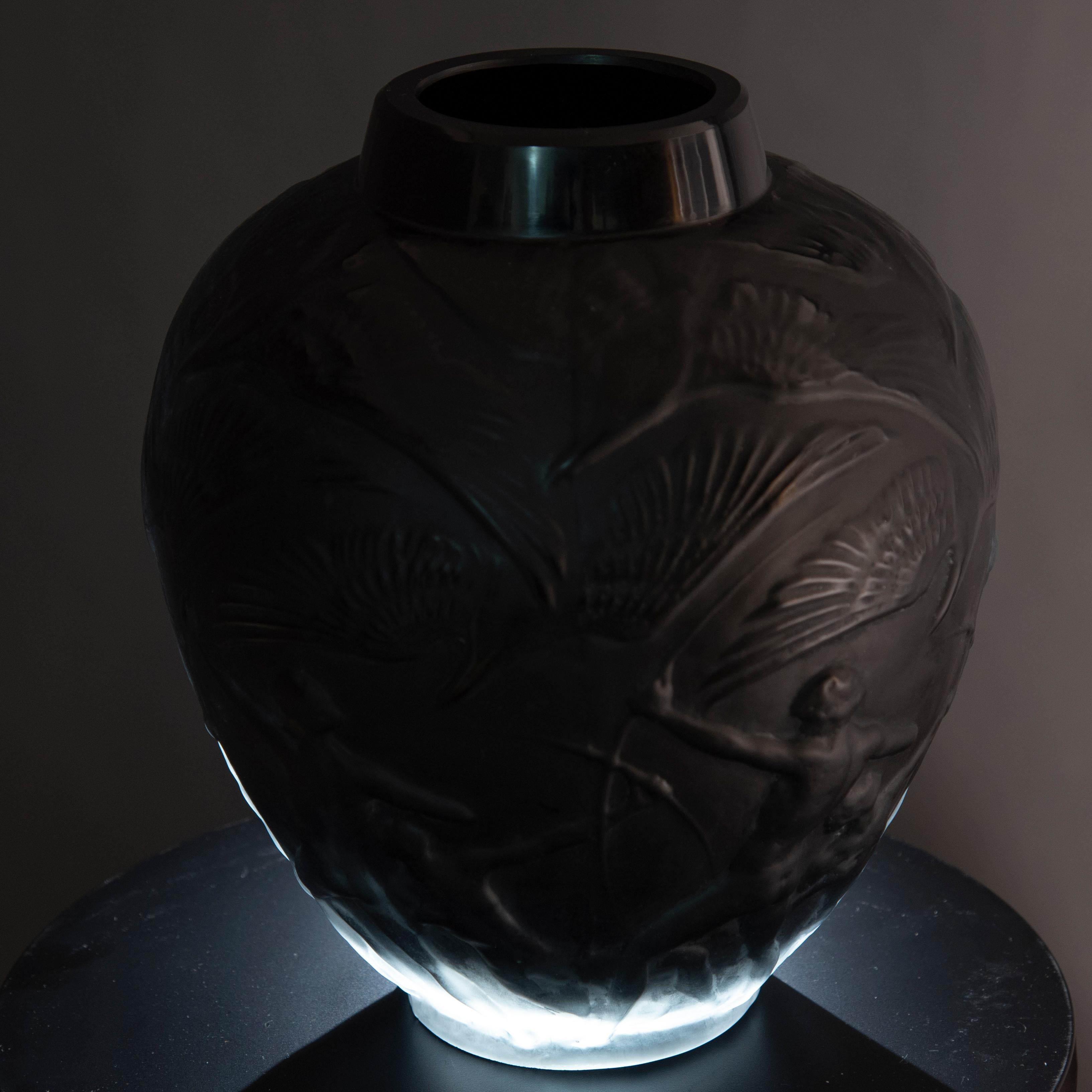Lalique Archers Signed Vase Art Nouveau  3