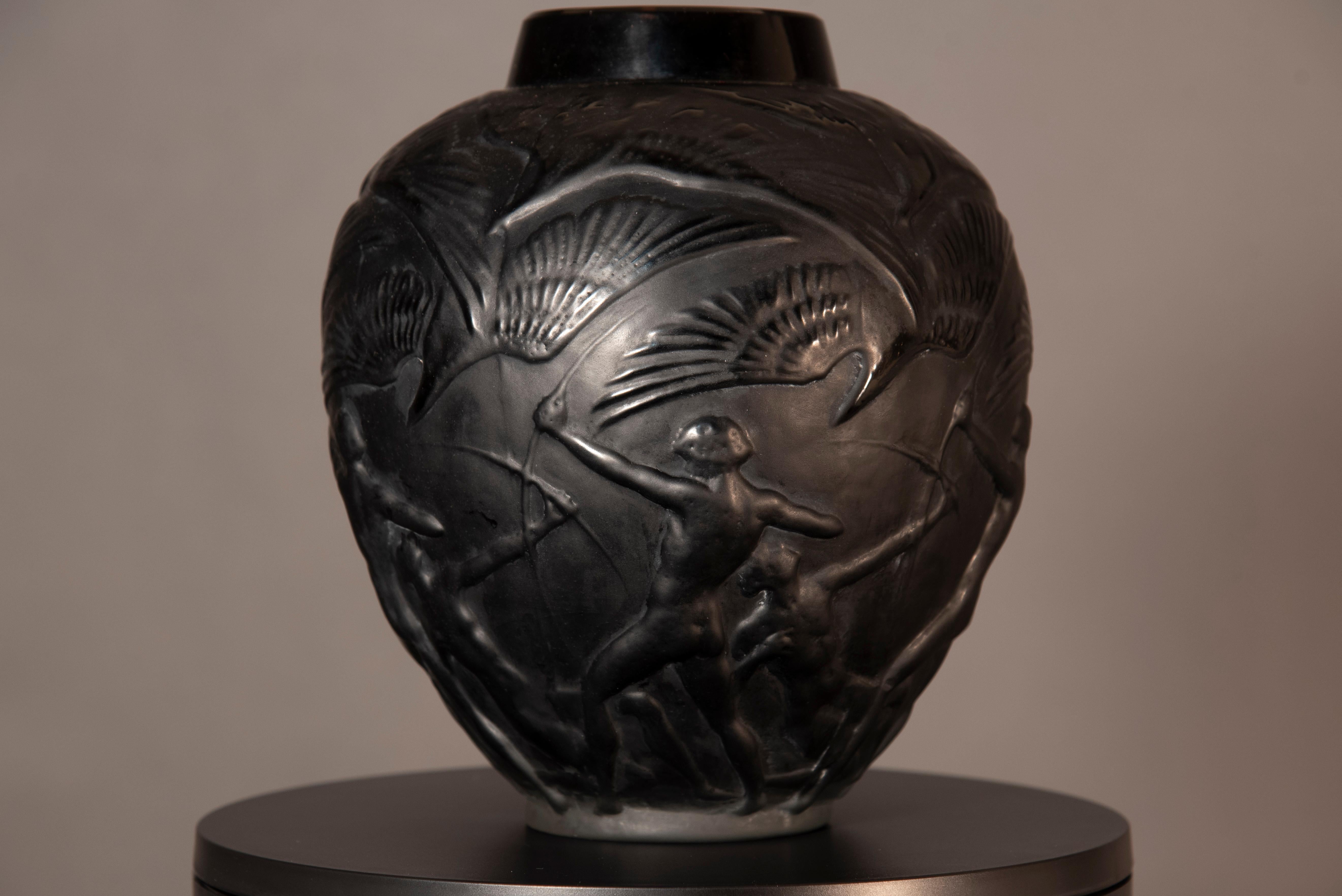 Lalique Archers Signed Vase Art Nouveau  2