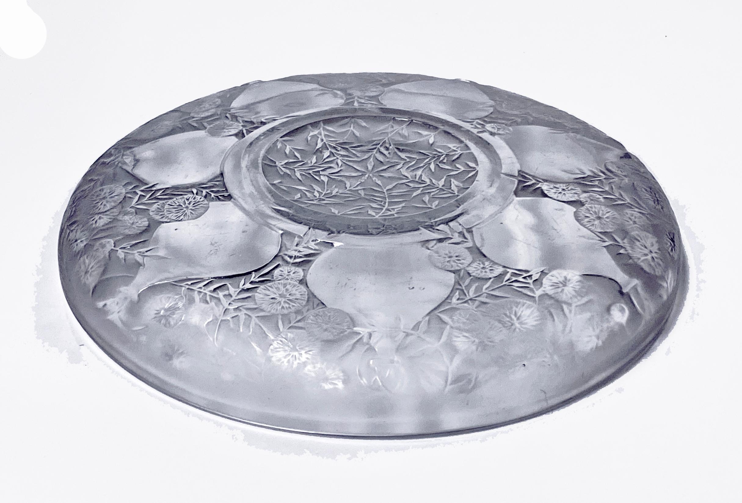 Français René Lalique Verrerie D'alsace 1920 Coupe Vases Peu Profonds Plat en vente