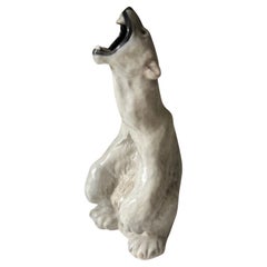 Antique 1920's Roaring Polar Bear No. 502 by C. F. Liisberg from Royal Copenhagen