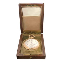 montre de poche 1920 en or rose à rattrapante et répétition minutes