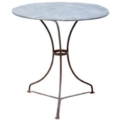 1920s Round Metal Bistro Table