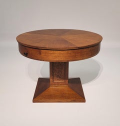 1920s Round Table with Special Mechanism, Rare Ability to Increase Its Diameter