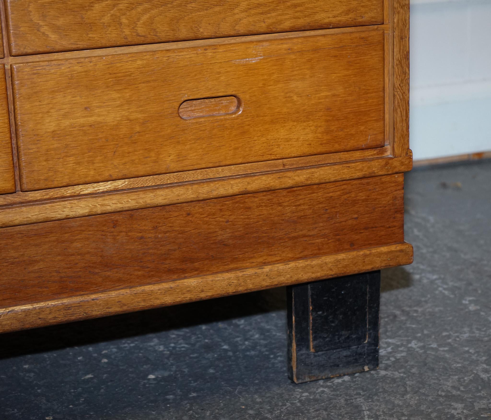 1920'S RUDDUCK LONDON HABERDASHERY ENGLISH OAK SHOP DiSPLAY COUNTER 16 DRAWERS 10