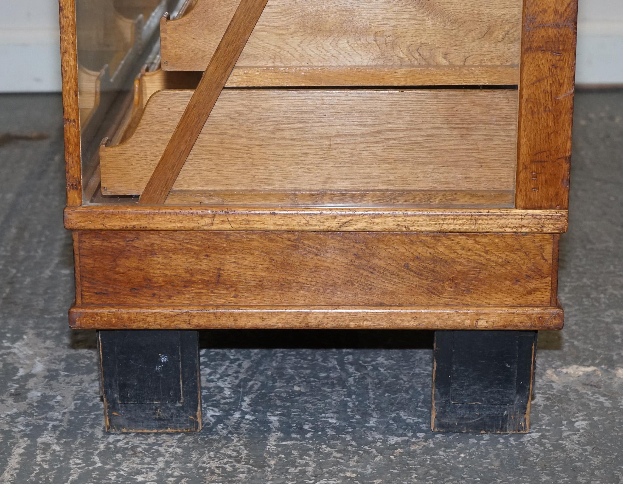 Oak 1920'S RUDDUCK LONDON HABERDASHERY ENGLISH OAK SHOP DiSPLAY COUNTER 16 DRAWERS