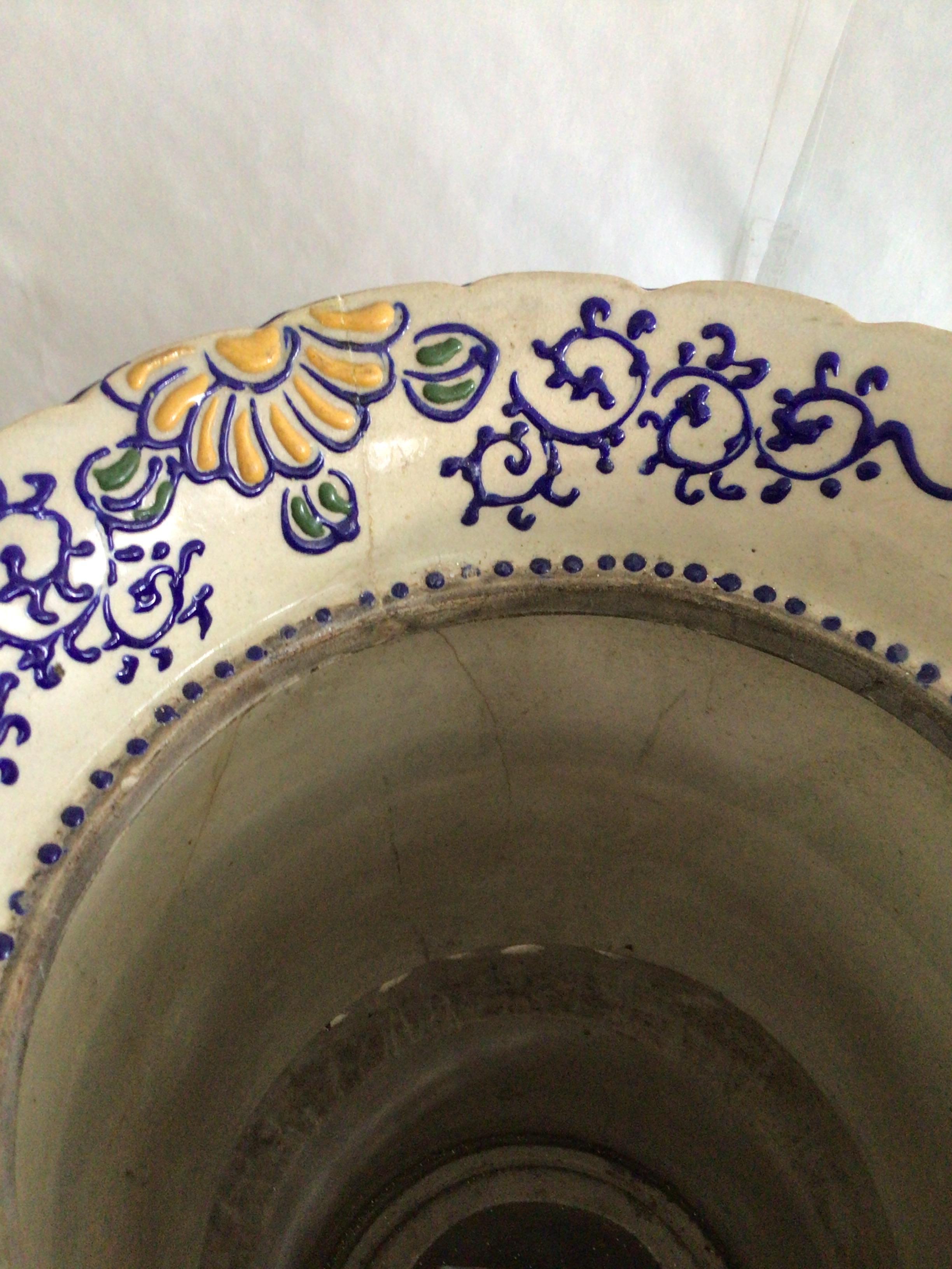 1920er Jahre Satsuma Stil keramischen Umbrella Stand mit gemalten und erhabenen Motiven im Angebot 8