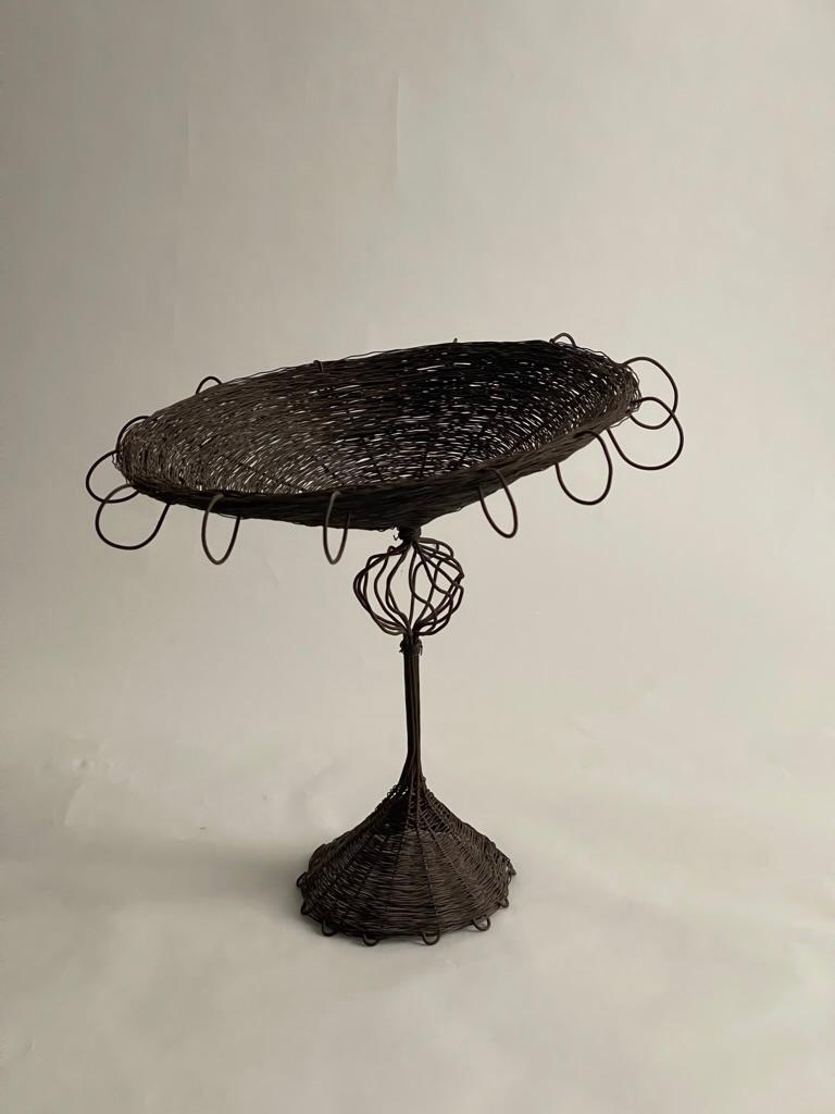 Early 20th Scandinavian metal work of a compote bowl attributed to Paavo Tynell For Sale 4
