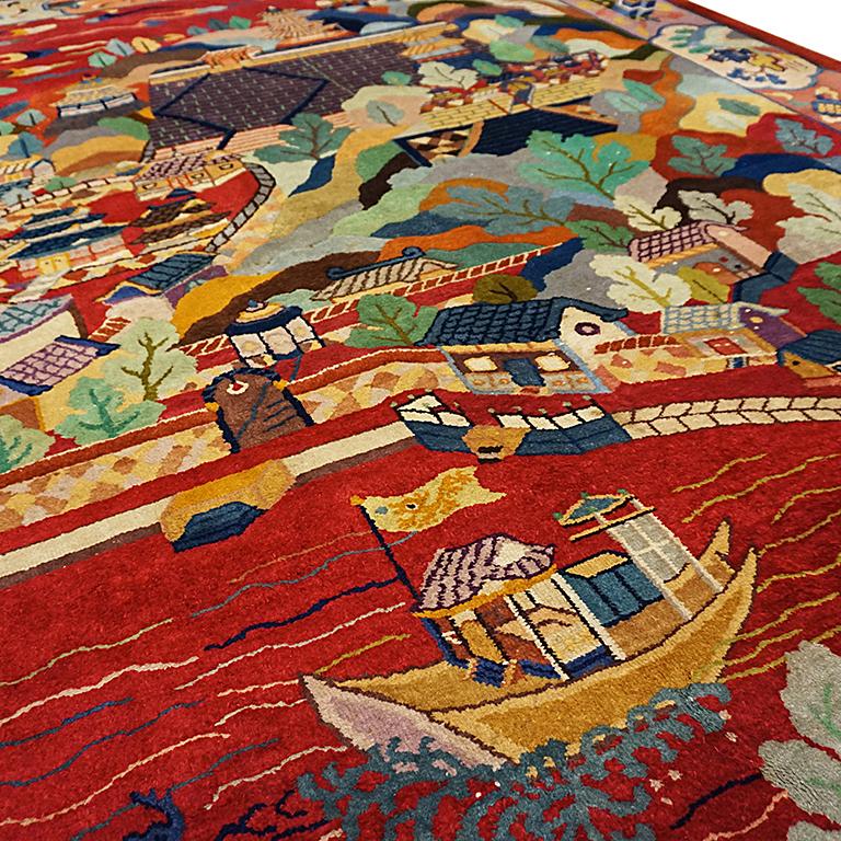 Tapis chinois art déco des années 1920 par Nichols Workshop en vente 6