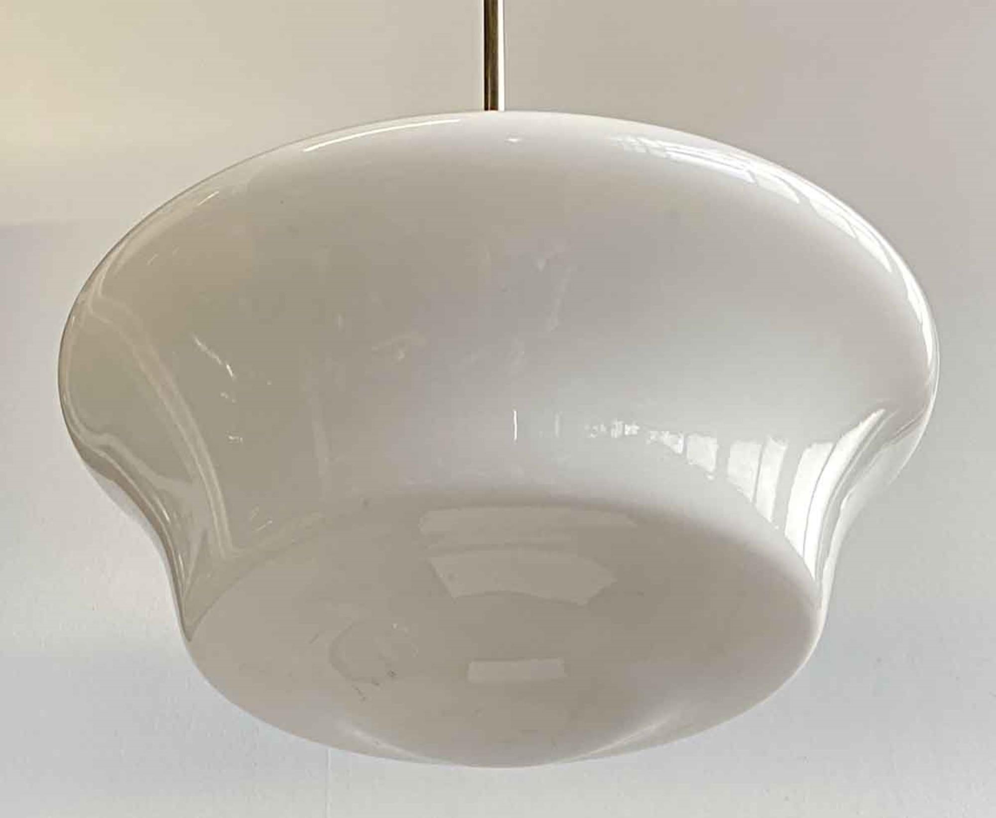 milk glass schoolhouse light