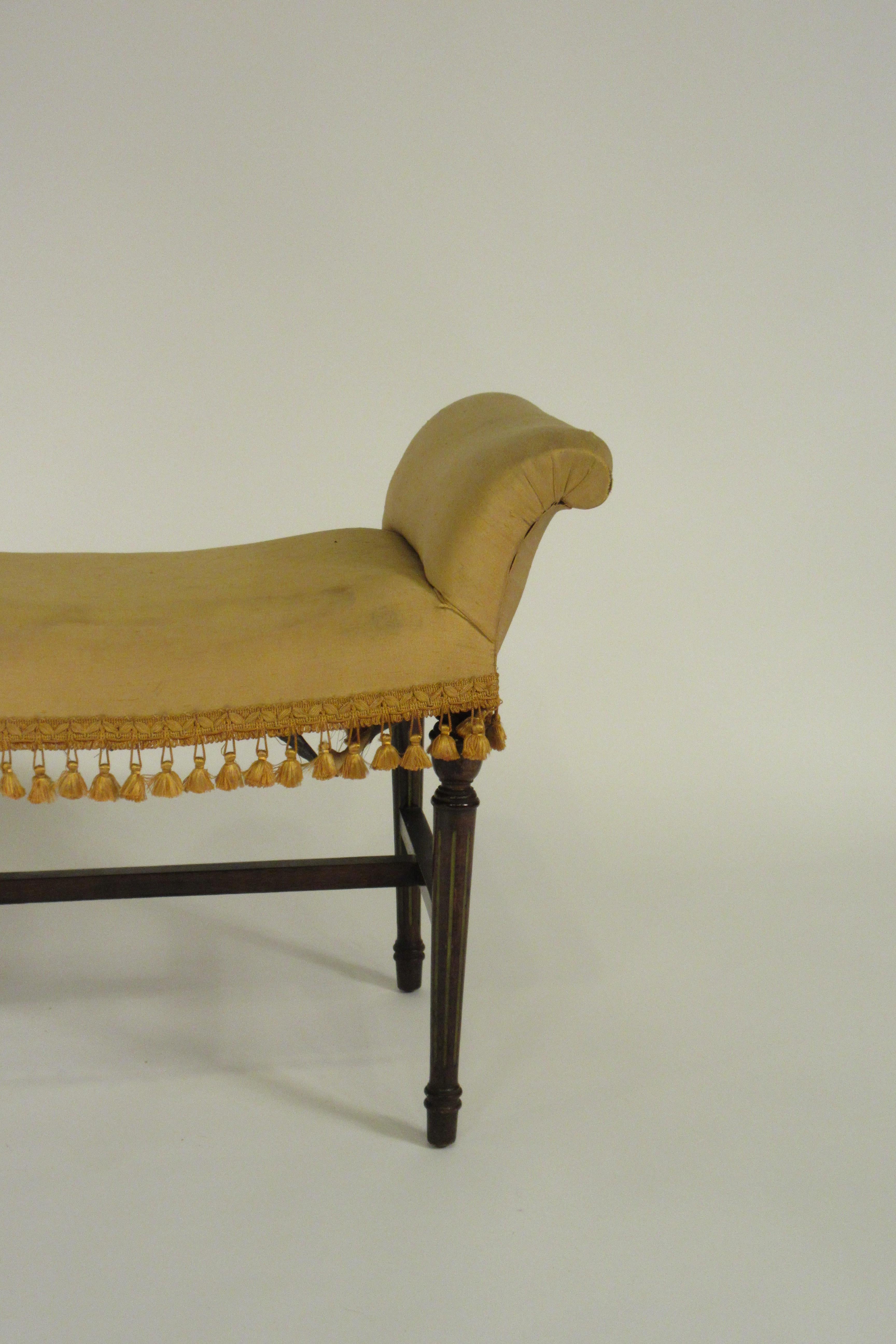 1920s Scrolled Arm Bench 6