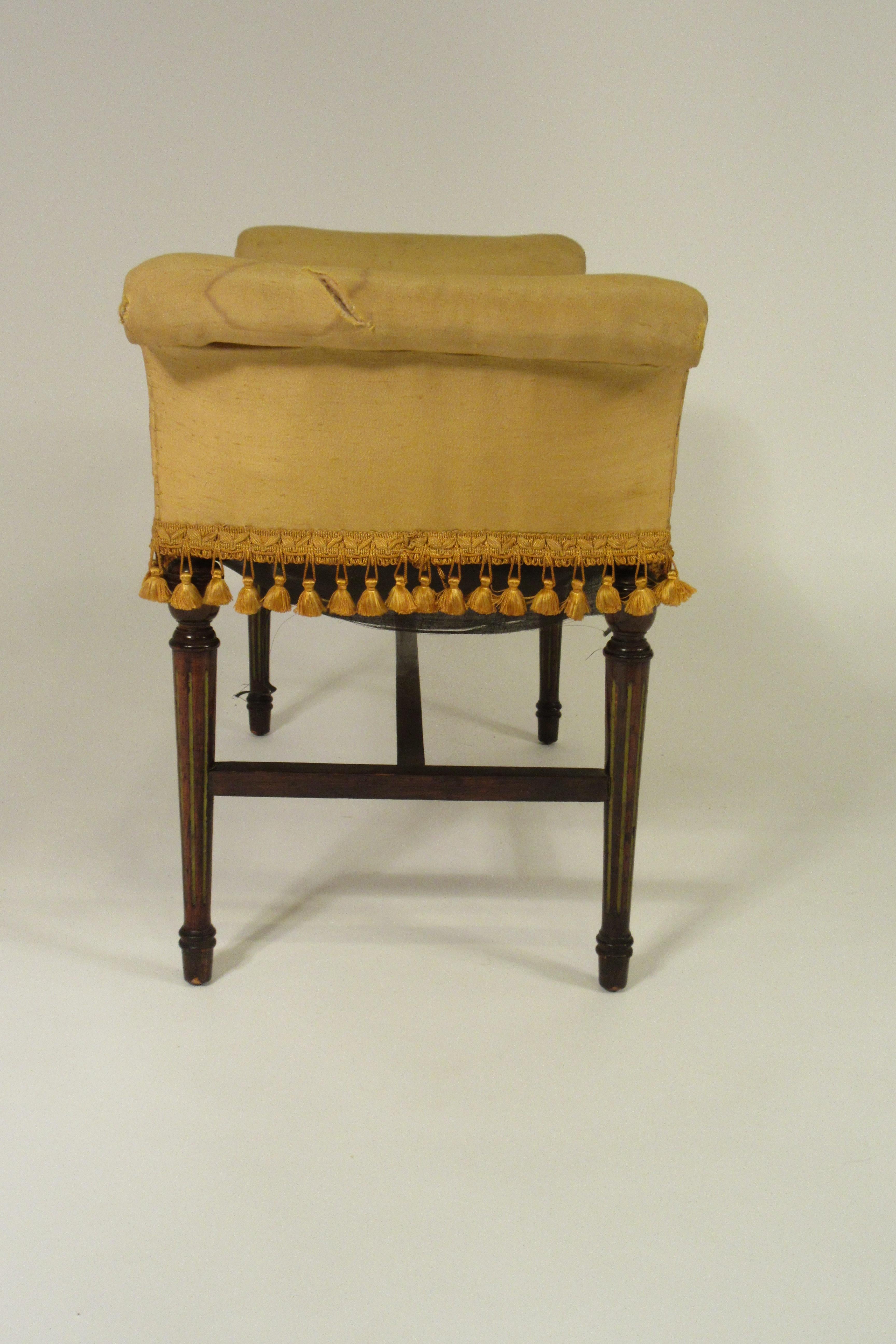 1920s Scrolled Arm Bench 7