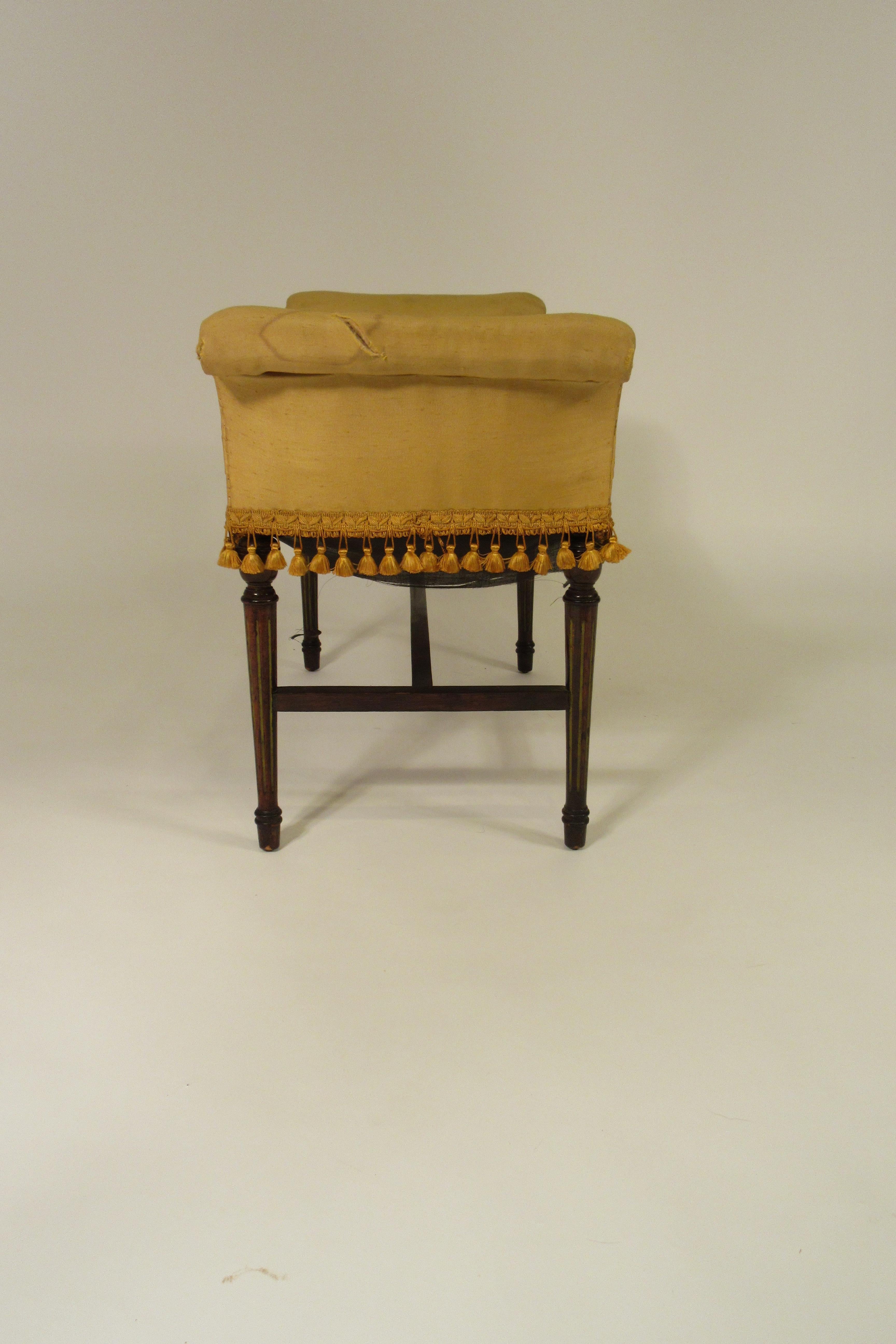 1920s Scrolled Arm Bench 8