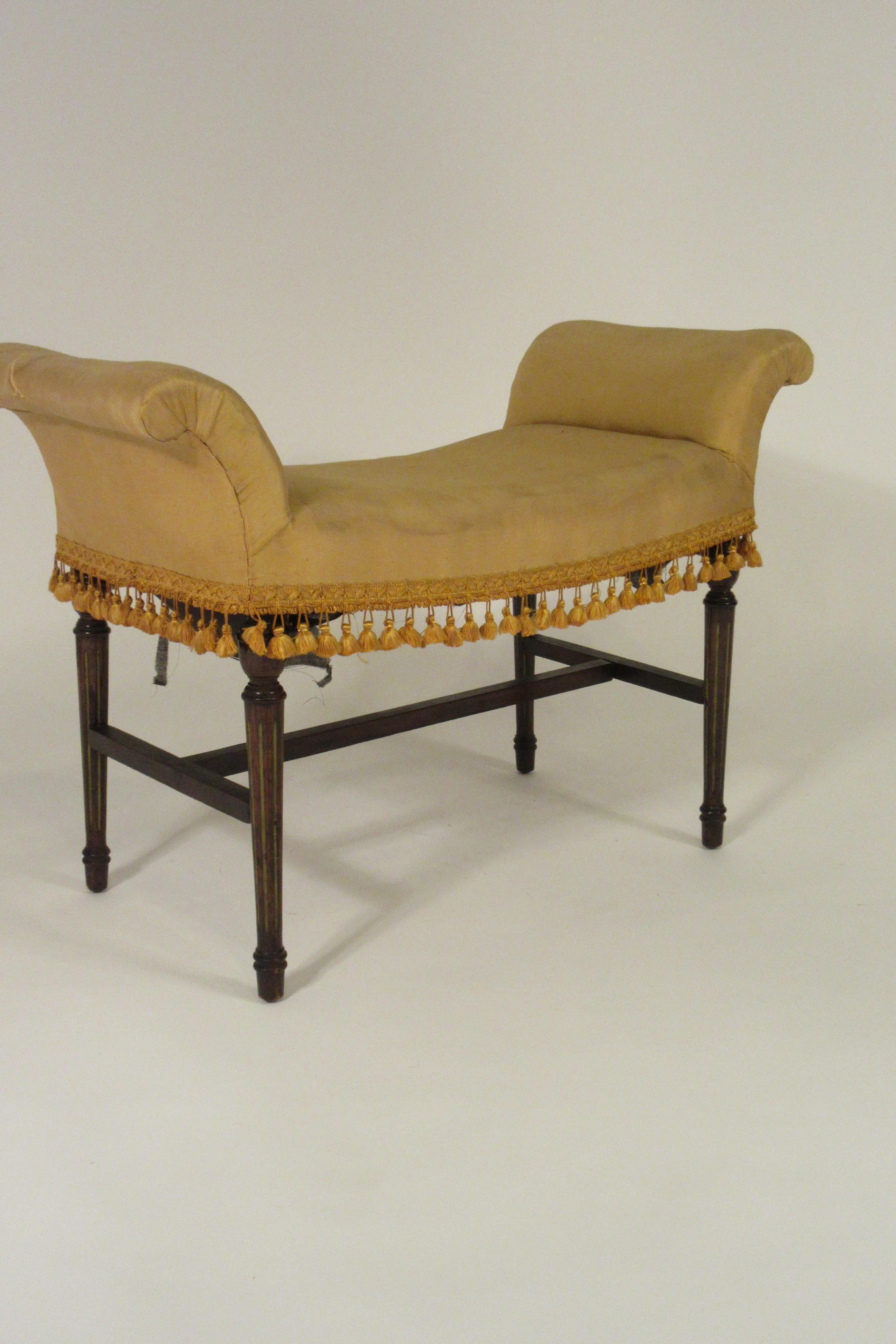 Early 20th Century 1920s Scrolled Arm Bench
