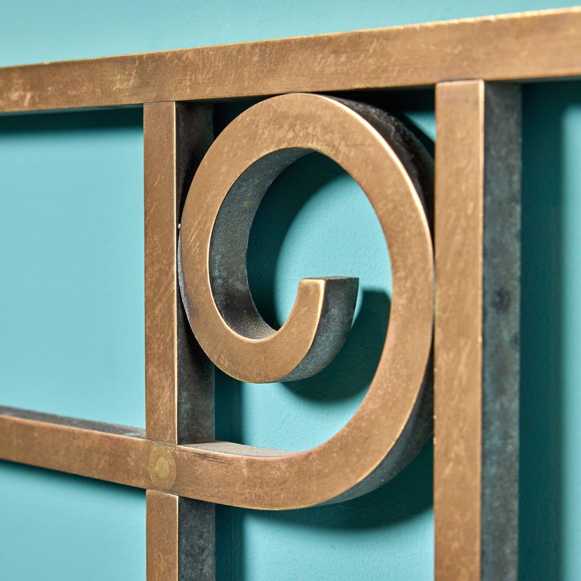 20th Century 1920s Sculptural Art Deco Bronze Wall Panel For Sale