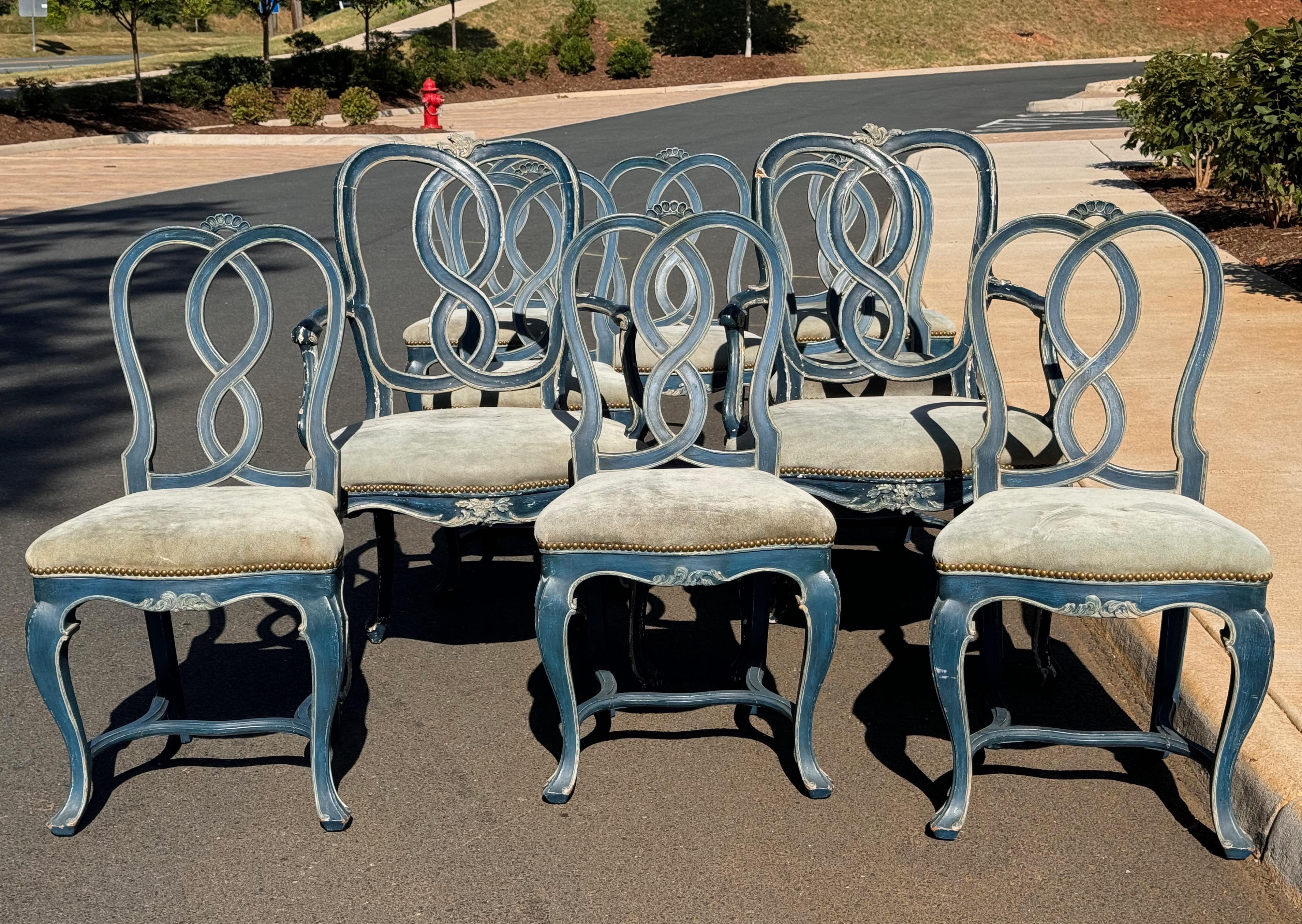 We have a beautiful set of Venetian dining chairs. The color is rich. Its so nice to have 10 chairs.