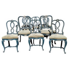 1920s Set of 10 Venetian Dining Chairs