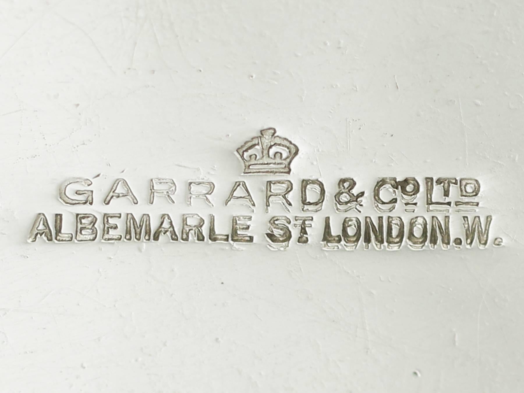 1920s Set of Four Sterling Silver Menu / Card Holders by Garrard & Co Ltd 4