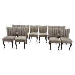 Vintage 1920s Set of Ten Dining Chairs, Czechoslovakia