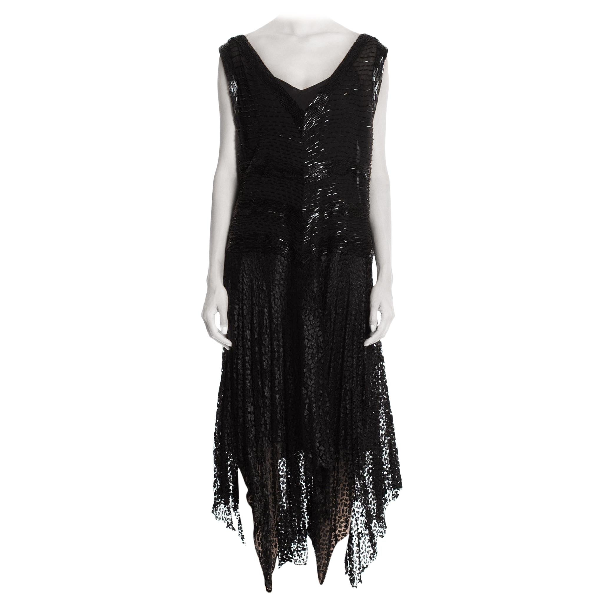 1920'S Silk Beaded Lace Dress